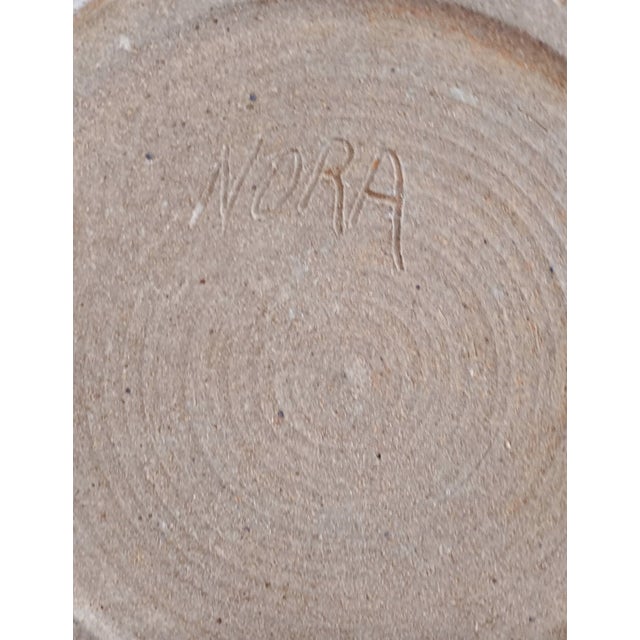1970s Mid-Century Copper Red / Oxblood Studio Pottery Plate Signed Nora For Sale In Phoenix - Image 6 of 7
