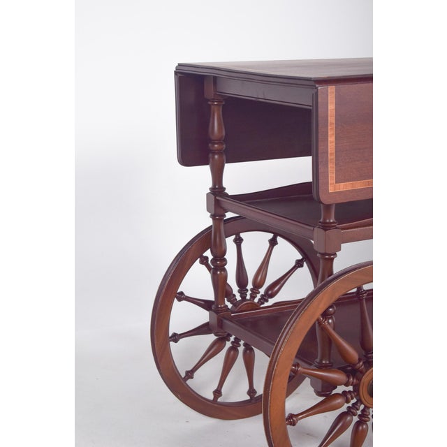 1940s Mid-Century Mahogany Tea Trolley with Side Flaps, 1940s For Sale - Image 5 of 15