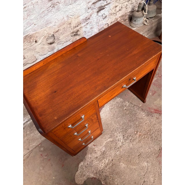 Vintage Desk in Wood & Metal For Sale - Image 6 of 9
