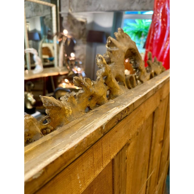 Large Ornate French Overmantel Gold Gilt Mirror, 1820 For Sale - Image 12 of 13