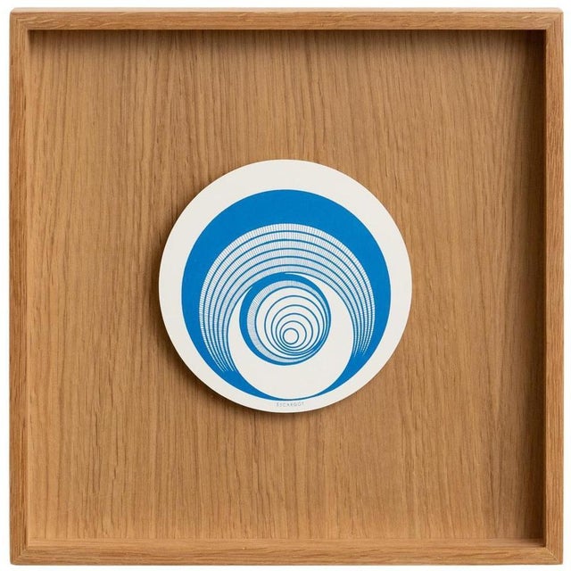 Marcel Duchamp, Blue Escargot Rotorelief from Konig Series 133, 1987, Wood For Sale - Image 13 of 13