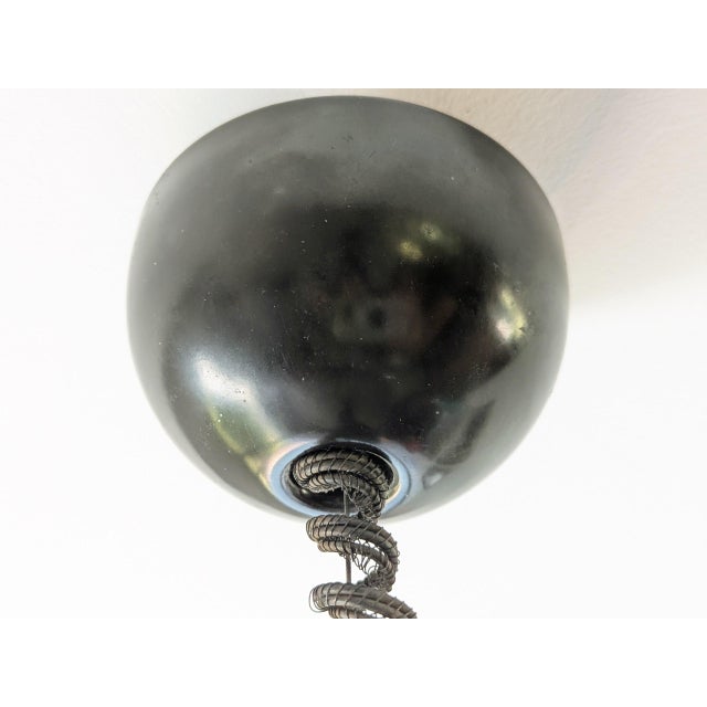 Large Black Painted and Perforated Metal Pendant Lamp by Orni Halloween for Artemide, 1970s For Sale - Image 13 of 18