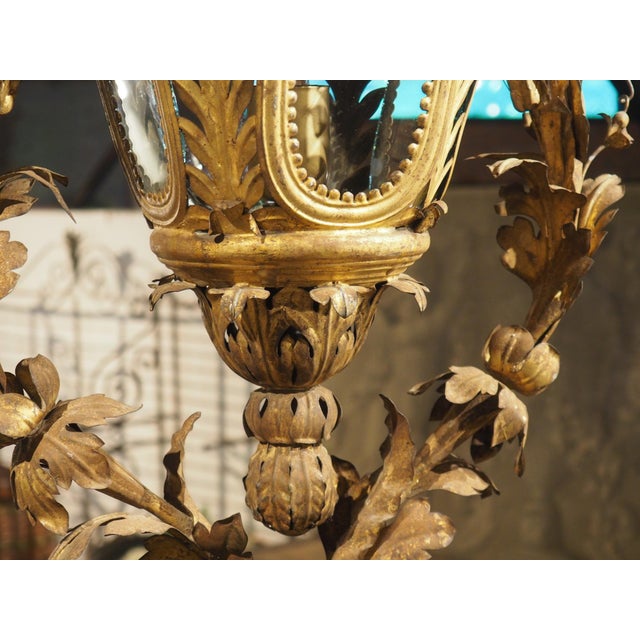Late 18th Century Venetian Gilt Metal and Glass Lantern For Sale - Image 10 of 18