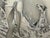 Illustration 1940s Original Signed Graphite Illustration of Woman Running Through Surf With Dog, 13.5 X 9.75 In. For Sale - Image 3 of 7
