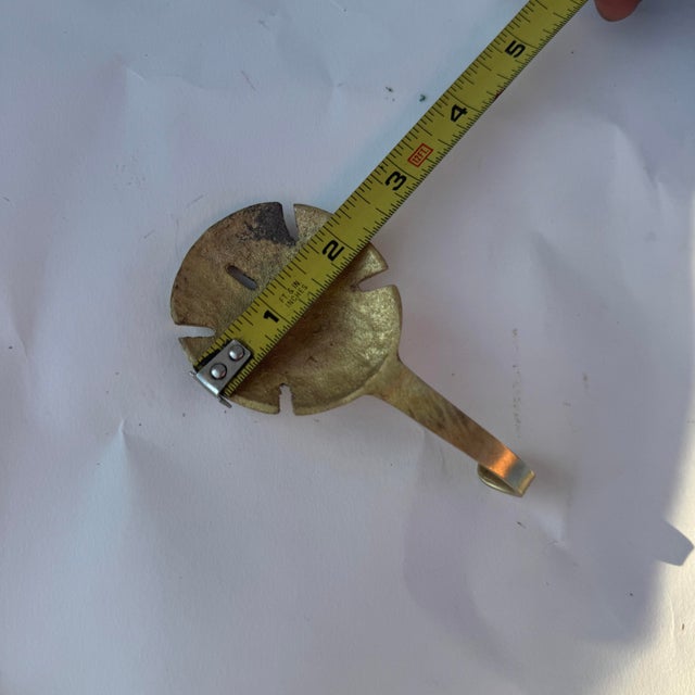 1970s Brass Sand Dollar Hook For Sale - Image 4 of 5