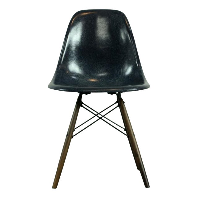 Navy Blue DSW Side Chair by Eames for Herman Miller For Sale
