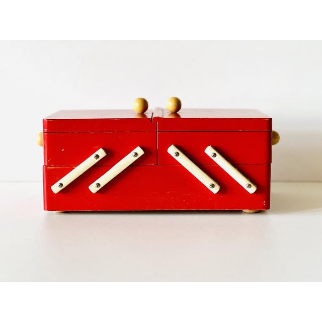 Vintage Sewing Box, 1960 For Sale - Image 12 of 16