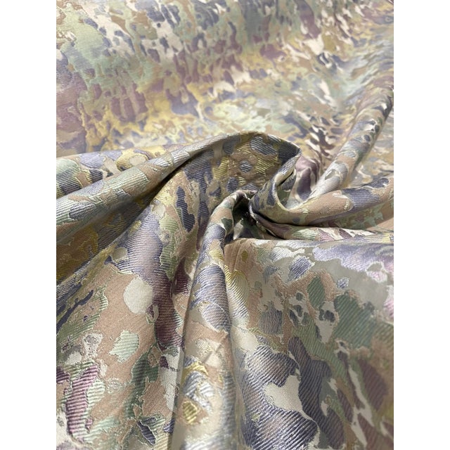 Abstract Caracole Abstract Modern Blue Green and Purple Camouflage Designer Fabric - 65 Yards For Sale - Image 3 of 5