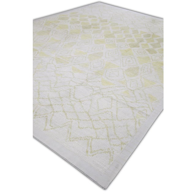 Moroccan 21st Century Modern Moroccan Style Wool Rug 9'4"x12'7" For Sale - Image 3 of 7