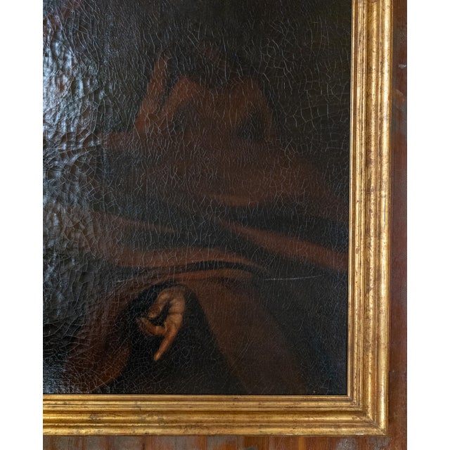 18th Century 18th Century Italian Old Master Portrait Painting of Saint Matthew After Jusepe De Ribera For Sale - Image 5 of 12