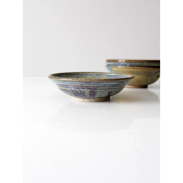 Vintage Studio Pottery Bowls- Set of 4 For Sale - Image 10 of 13