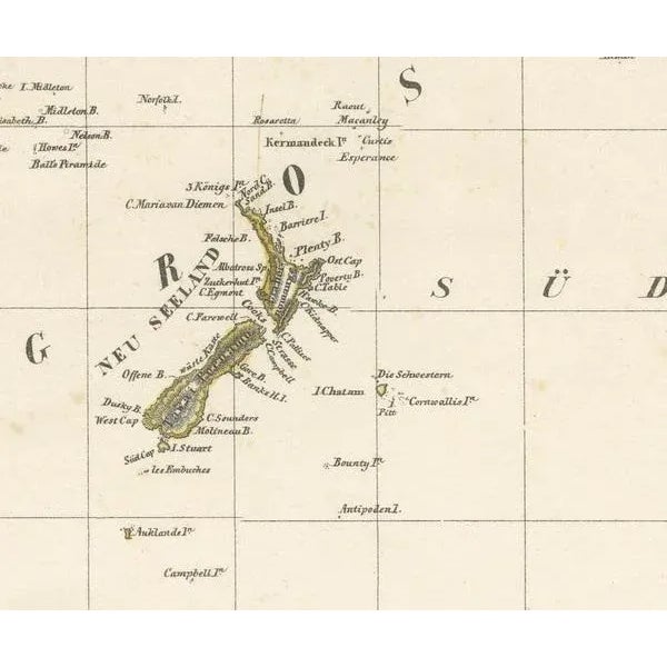 Paper Antique Map of Australasia by Carl Flemming, 1855 For Sale - Image 7 of 8