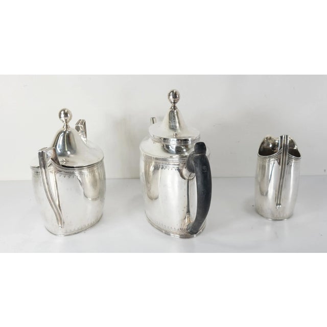 18th Century American Coin Silver Tea Set by John Vernon of New York City For Sale - Image 9 of 12