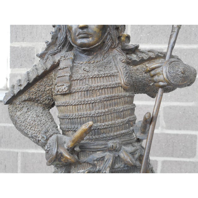Vintage Bronze Japanese Samurai Warrior Statue Detailed Chairish