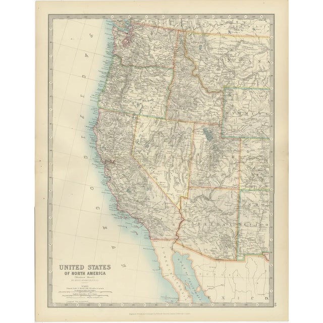 Map of Western United States, 1903 For Sale