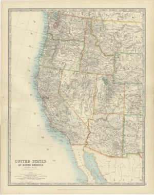 Map of Western United States, 1903