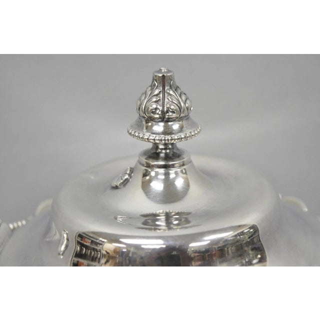 Antique Derby Silver English Victorian Silver Plated Large Warm Water Pitcher For Sale - Image 4 of 18