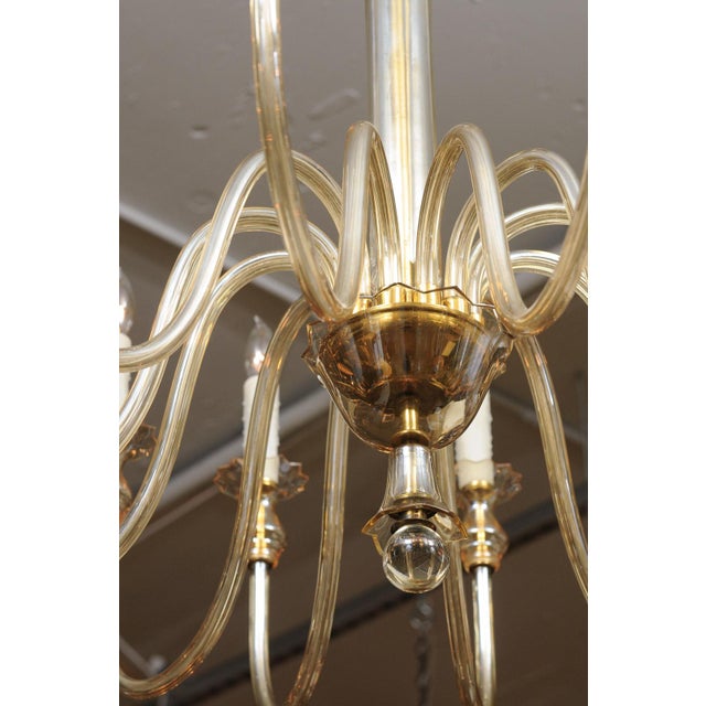 Glass Stunning 12-Light Venetian Glass Chandelier - 1960s, Italy For Sale - Image 7 of 17