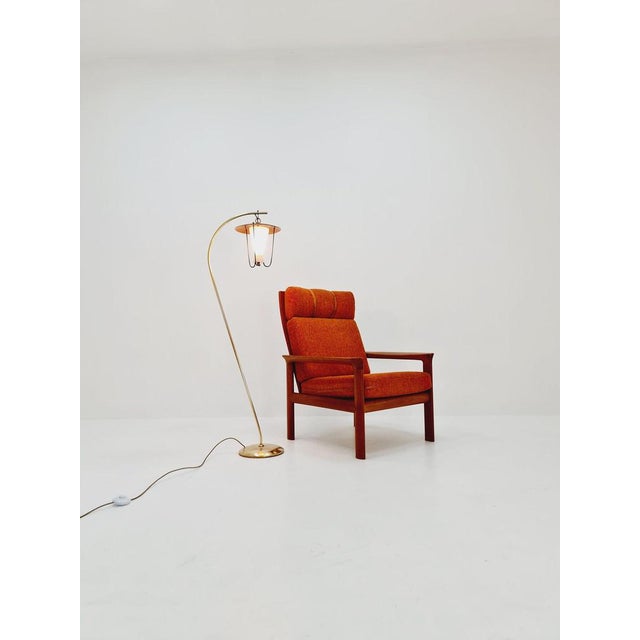 Mid-Century German Arc Floor Lamp in Brass, 1960s For Sale - Image 4 of 12