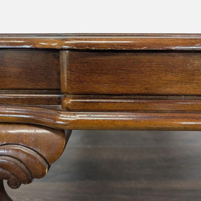 Wood Carved Cherrywood Coffee Table For Sale - Image 7 of 8