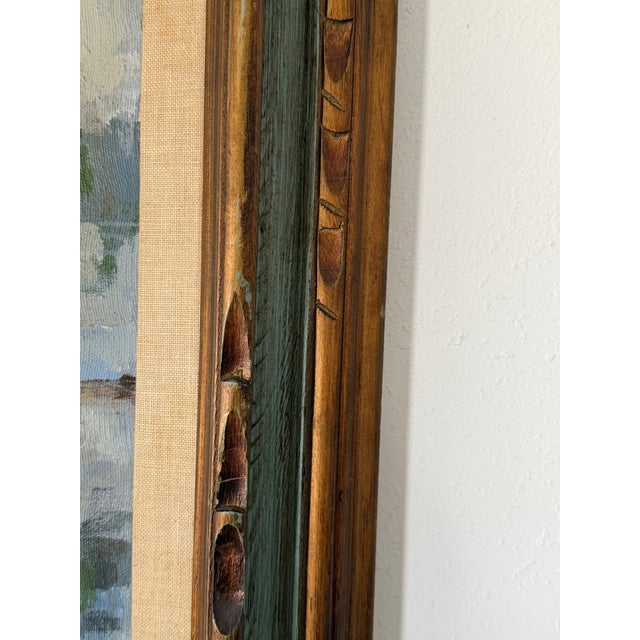 Vintage San Francisco Cable Car Painting by Flemmer – Large Framed Oil on Canvas Cityscape For Sale - Image 4 of 4