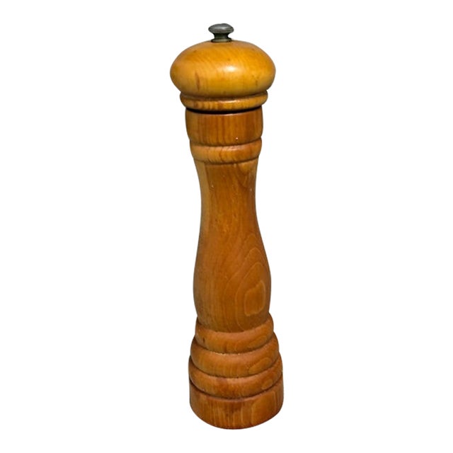 1980s Peugeot Blonde Wood Pepper Mill For Sale