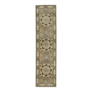 Hand-Knotted Vintage Runner Rug. 3'x 12' For Sale