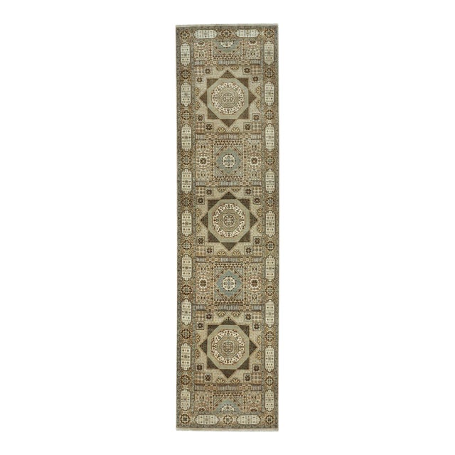 Hand-Knotted Vintage Runner Rug. 3'x 12' For Sale