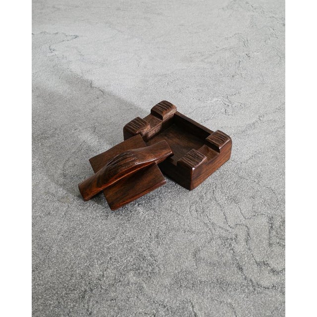 Mid-Century French Wooden Box by Alexandre Noll, 1950s For Sale - Image 4 of 8