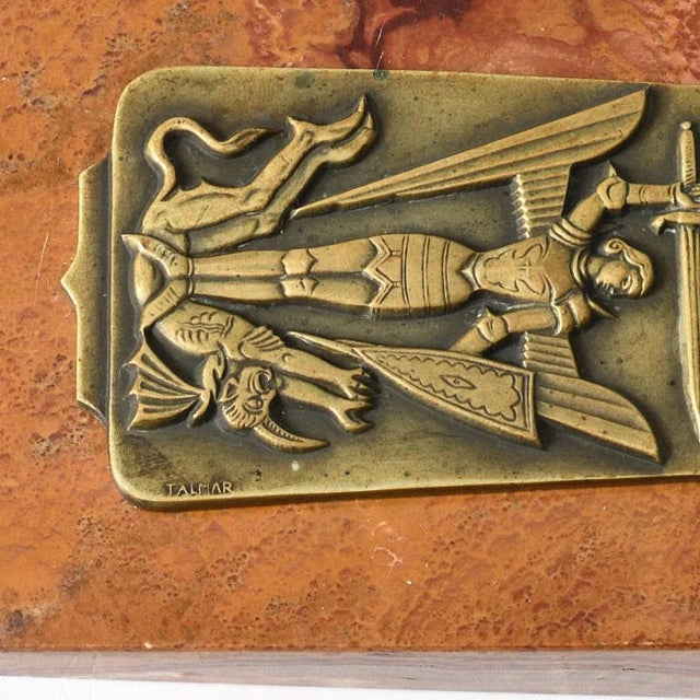 Art Deco Archangel Michael Paperweight by Jacques Talmar, 1940s For Sale - Image 6 of 7