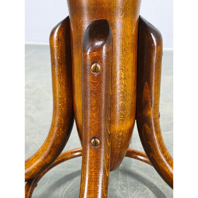 Wood Bentwood Swivel Piano Stool from Tatra Nabytok, Former Czechoslovakia, 1940s For Sale - Image 7 of 11
