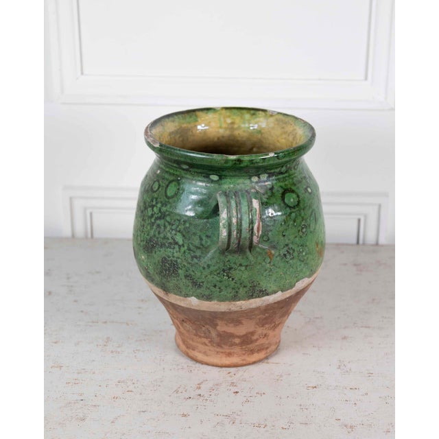 French 19th Century Green-Glaze Confit Pot For Sale - Image 4 of 7