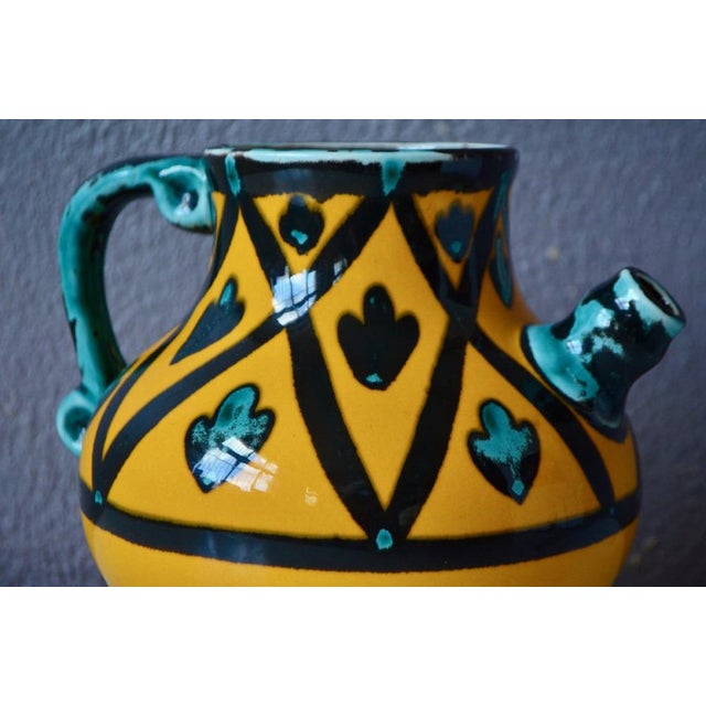 Ceramic Vintage Colorful Jug from Saint Clément For Sale - Image 7 of 15