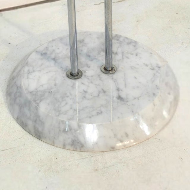 Mid-Century Modern Side Table Glass with Marble by Vico Magistretti, 1970s For Sale - Image 3 of 5