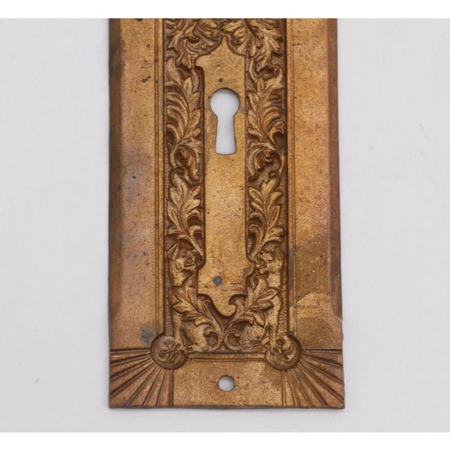 Antique Corbin Bronze Fanciful Beast Door Knob & Plate Set - 4 Pieces For Sale - Image 6 of 10