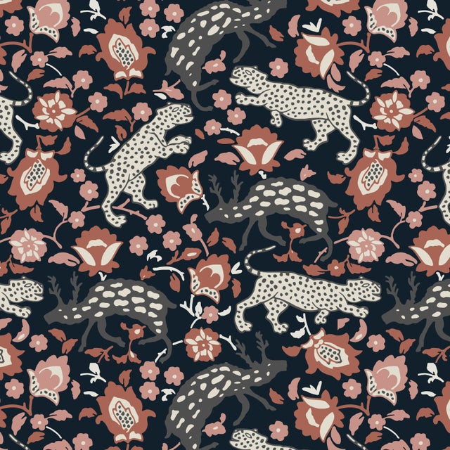 Not Yet Made - Made To Order Halsted Headboard in Coral Navy Leopard, Queen For Sale - Image 5 of 7