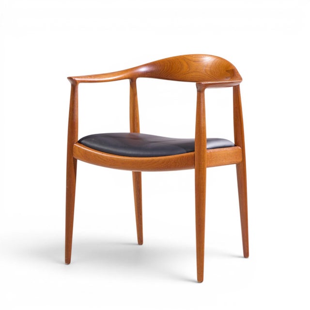 Hans Wegner for Johannes Hansen Mid Century Danish Teak the Chair - Set of 8 For Sale In Chicago - Image 6 of 11