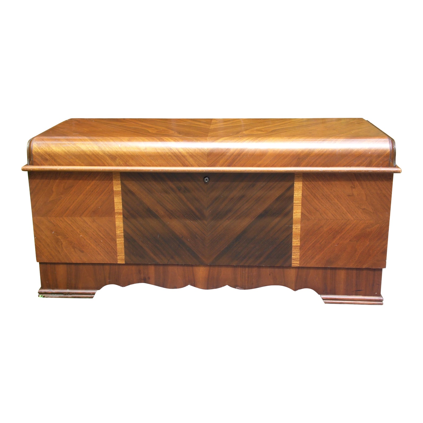 Vintage Walnut Lane Art Deco Waterfall Cedar Trunk Hope Chest Chairish