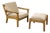 Set of Danish Lounge Chair and Ottoman in Oak by Juul Kristensen, 1970s For Sale