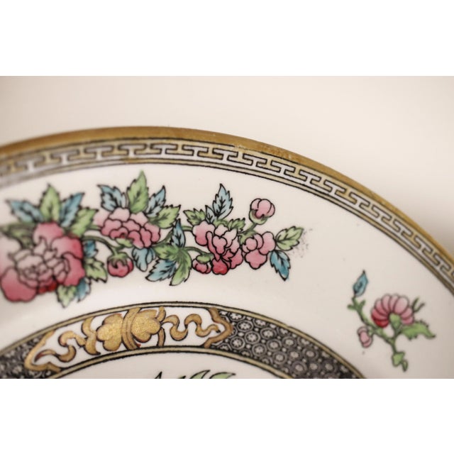 Ceramic Pair of 19th C. Antique Minton Chinoiserie Ironstone "Indian Tree" Soup Plates For Sale - Image 7 of 14