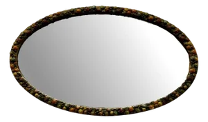 Gilt Oval Gesso Mirror, 1930s