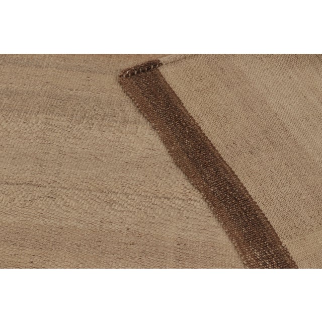Rug & Kilim’s Contemporary Kilim With Bold Borders in Beige & Brown For Sale - Image 9 of 9