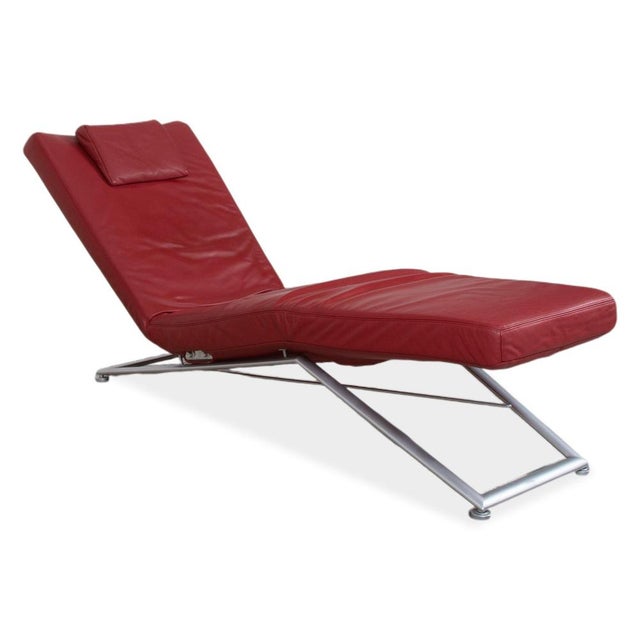 Jeremiah Lounger in Red from Koinor For Sale - Image 4 of 14