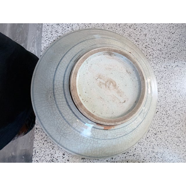 16th Century Late Ming Dynasty Zhangzhou Swatow Celadon Chargers - Set of 5 For Sale - Image 11 of 12