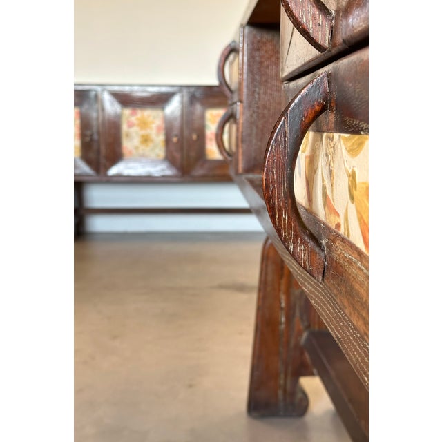 Rustic Chestnut Wood Sideboard, 1940s For Sale - Image 13 of 18