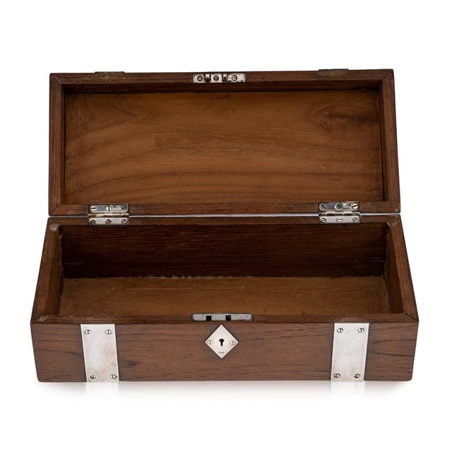 20th Century British Silver & Wood h.m.s Majestic Box, 1905 For Sale - Image 4 of 18