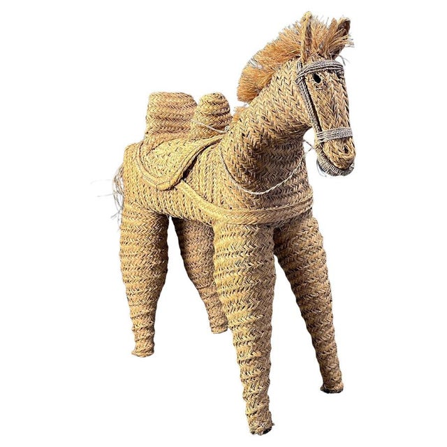 Vintage Spanish Life Size Straw Pony, 1960s For Sale - Image 15 of 15