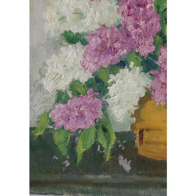 1970s Vintage Floral Oil Painting, Still Life by Ukrainian Artist, 1974 50-35 For Sale - Image 5 of 6