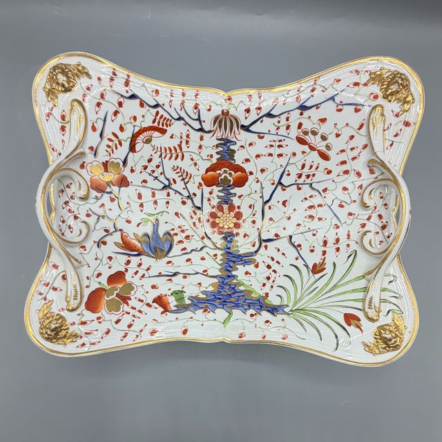 Antique Kakimon Centrepiece Bowl with Double Handled Two Quails Pattern by Derby Porcelain Factory, 1820 For Sale - Image 5 of 18