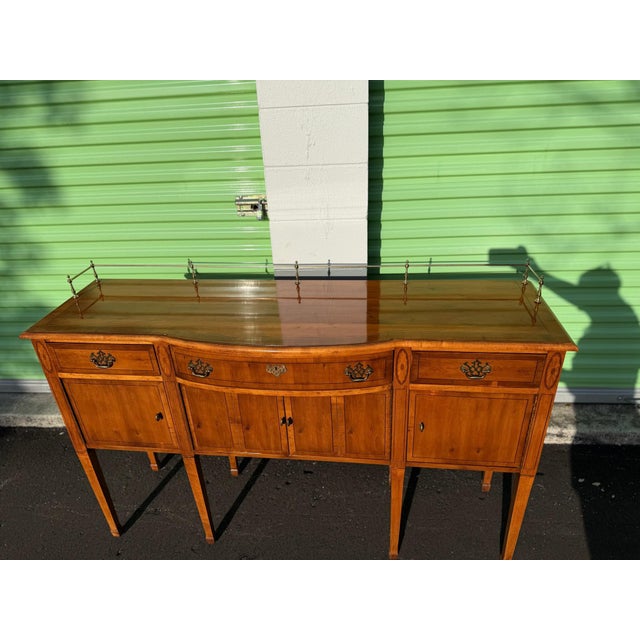 1990S American of Martinsville Federal Style Sideboard / Server For Sale - Image 9 of 11